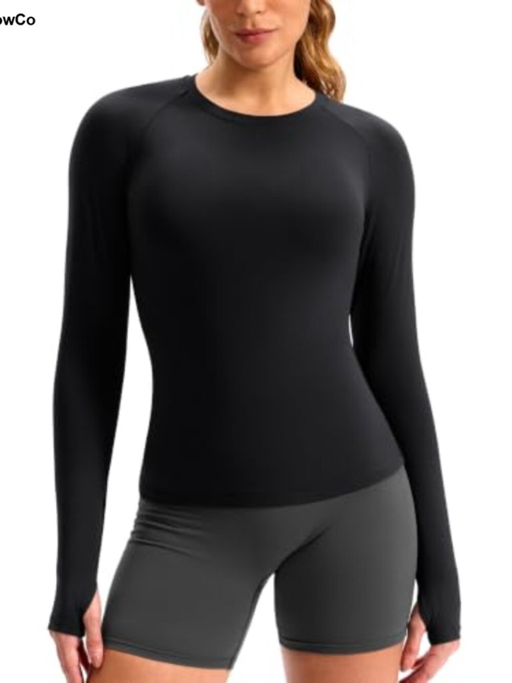 Women's Long Sleeve Workout Top Ultra-Soft Slim Fit Thumbholes